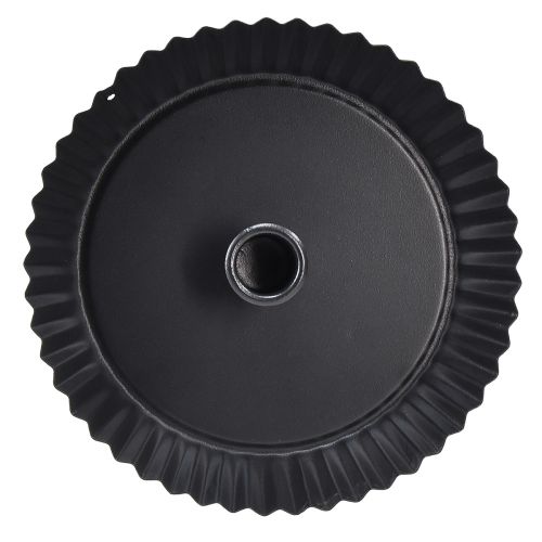 Article Bougeoir original en métal en forme de gâteau – noir, Ø 18 cm – décoration de table élégante – 4 pièces