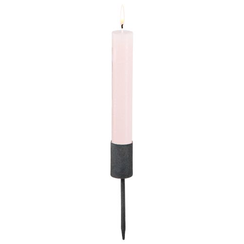 Floristik24 Bougeoir pour bougies bâtons Ø28mm avec mandrin anthracite 4 pièces