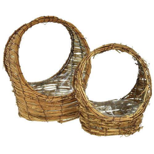 Article Panier à planter avec anse vigne L18/22cm lot de 2