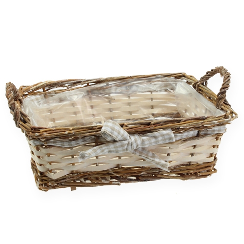 Floristik24 Panier en osier carré, lot de 3