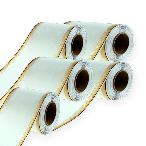 Ruban pour couronne moiré blanc