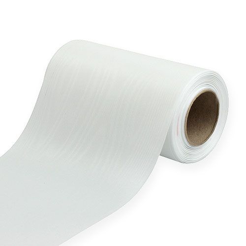 Floristik24 Ruban couronne blanc 175mm 25m