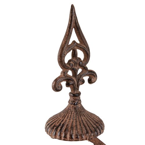 Article Porte couronne rouille support vintage pour debout en fonte H29cm