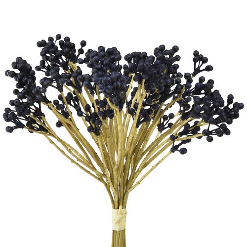 Article Baies artificielles plantes artificielles bleues 28cm 12 pièces en bouquet