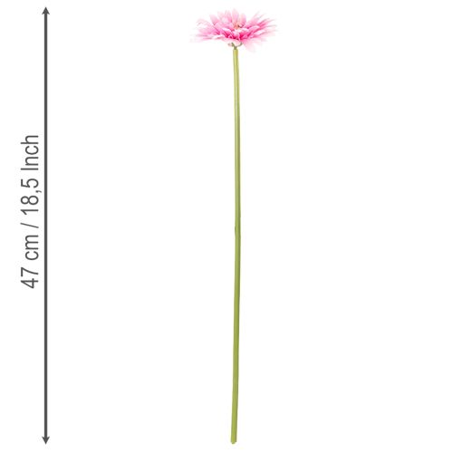 Gerberas artificiels roses pour jardin, 47 cm, lot de 6 | Floristik24.be