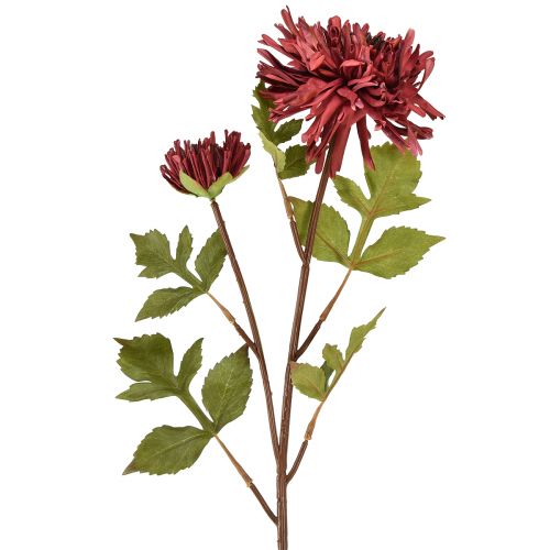 Floristik24 Chrysanthème artificiel bordeaux Ø5cm/Ø11cm L70cm