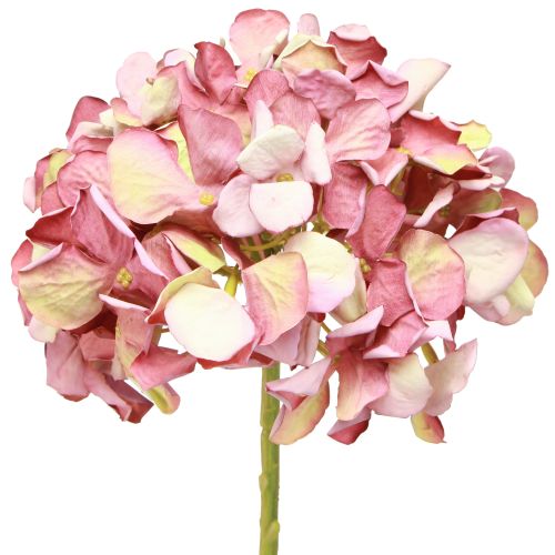 Floristik24 Hortensia Artificiel Grand Rose Mauve Ø15cm L58cm 2pcs