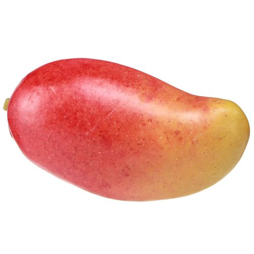 Mangue artificielle rouge, jaune, factice alimentaire réaliste 15cm