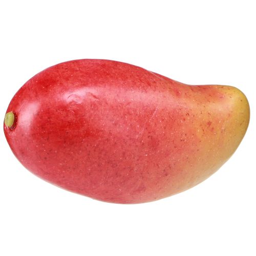 Article Mangue artificielle rouge, jaune, factice alimentaire réaliste 15cm