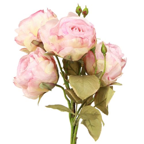 Article Roses artificielles roses artificielles fleurs en soie rose L44cm 4 pcs