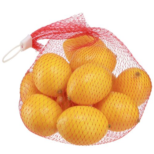 Article Fruit décoratif citron artificiel Ø4,5cm H6,5cm 12 pcs