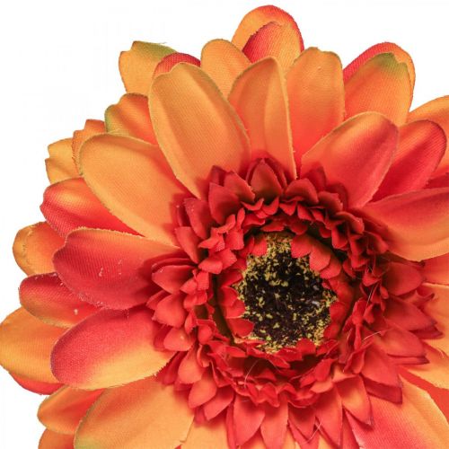 Article Fleur de Gerbera Artificielle, Gerbera Artificiel Orange Ø11cm L50cm