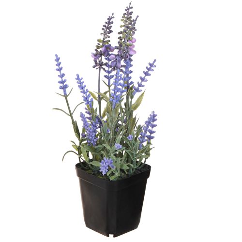 Lavande artificielle en pot Plantes artificielles à fleurs 25 cm