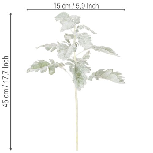 Branche artificielle de séneçon (Senecio), finement travaillée, 45 cm, 3 pièces | Floristik24.be