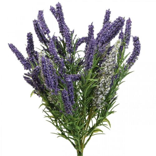 Floristik24 Lavande artificielle plante artificielle décorative violet blanc arbuste 46cm