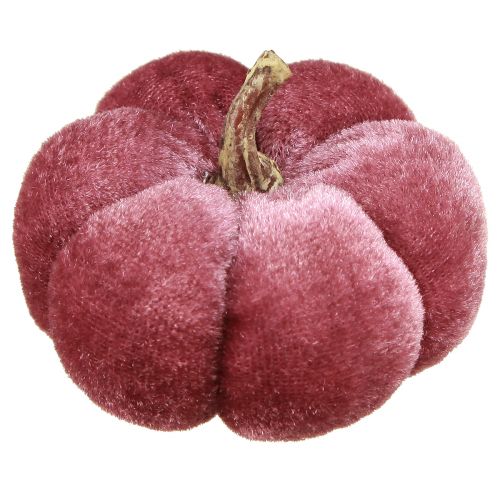 Article Citrouille en tissu décoration velours rose bordeaux Ø7cm 9 pcs