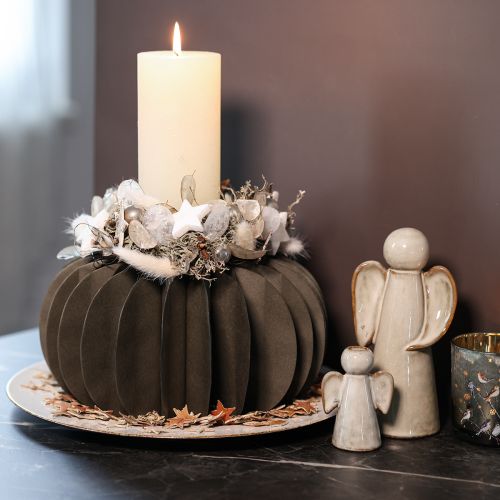 Décoration de table en papier alvéolé en forme de citrouille, pliable, ronde, 34 cm, 2 pièces | Floristik24.be