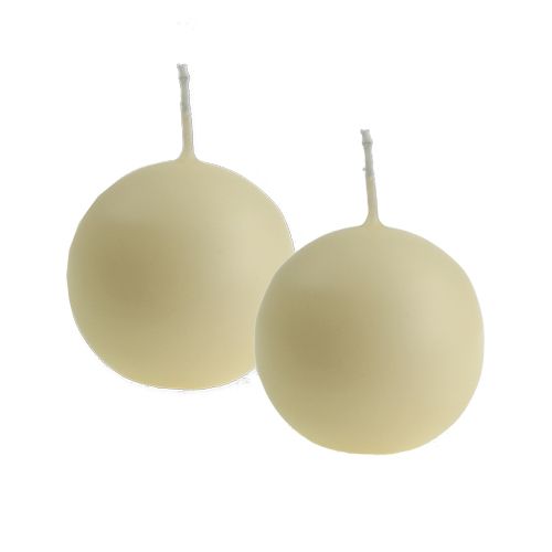 Floristik24 Bougies boule 60mm crème 16 pcs