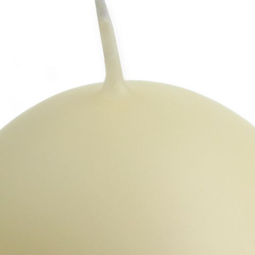 Floristik24 Bougies boule 80mm crème 6 pcs