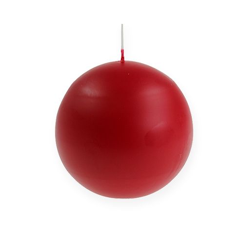 Bougies boule 80mm rouge 6pcs
