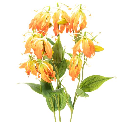 Fleurs artificielles Gloriosa orange à longues tiges pour vases, 80 cm, lot de 3 acheter | Floristik24.be