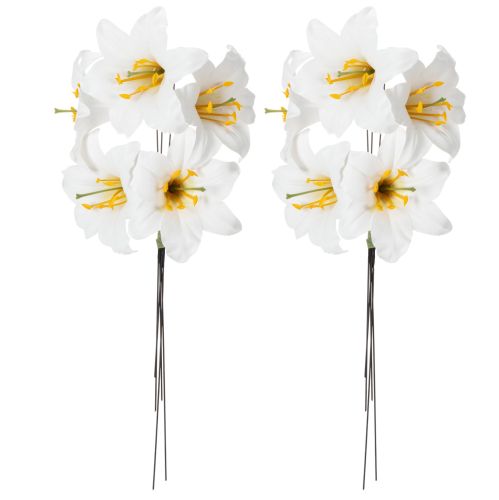 Lys artificiel blanc, sur fil