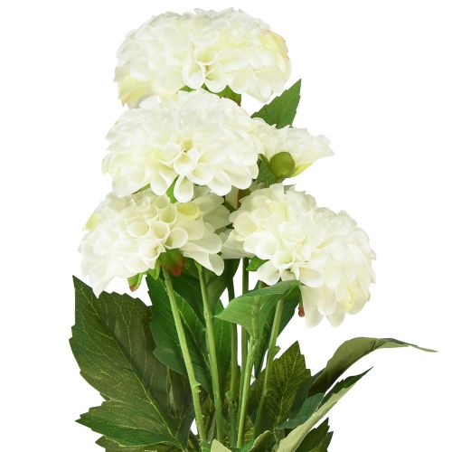 Fleurs artificielles dahlias décoratifs blanc artificiel 50cm