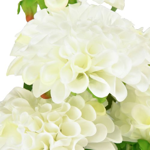 Article Fleurs artificielles dahlias décoratifs blanc artificiel 50cm