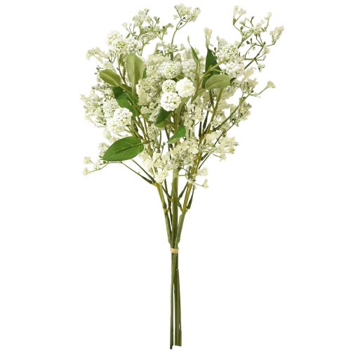 Article Bouquet de fleurs artificielles fleurs en soie branche de baies blanc 48cm