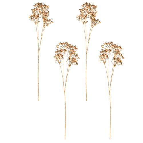 Article Plantes artificielles lin artificiel doré décoration de l'Avent 54cm 4 pcs