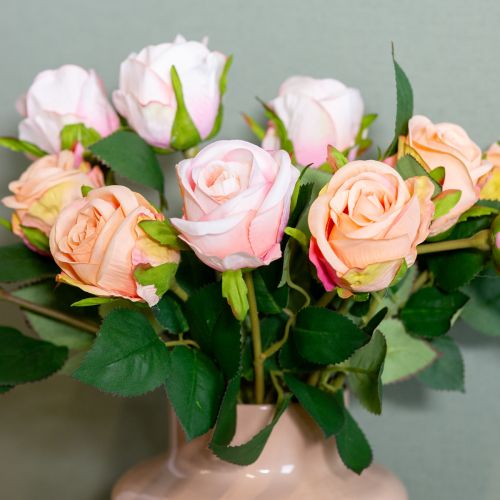 Article Bouquet de roses artificielles pour une décoration intérieure élégante et les occasions festives, 44 cm, 6 pièces