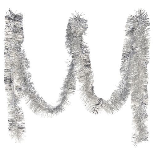 Floristik24 Guirlande de guirlandes argentées scintillantes 270 cm – parfaite pour les décorations festives – polyvalente