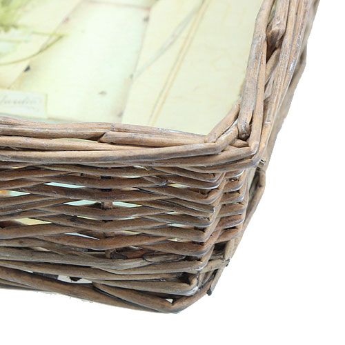 Floristik24 Panier en osier motif lavande 20cm