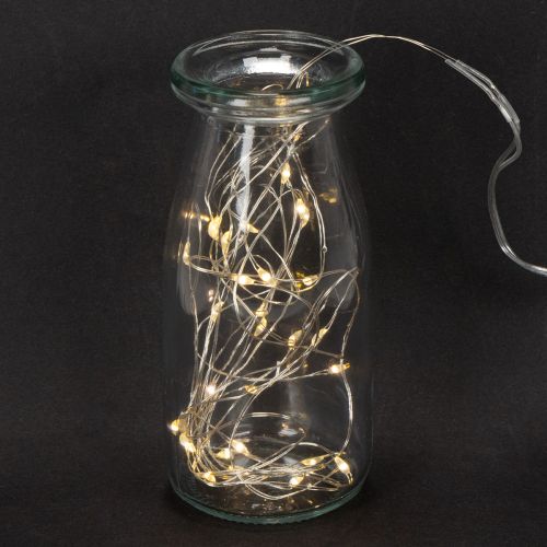 Guirlande lumineuse LED pour intérieur, à piles, blanc chaud, 30 LED, 3 m, lot de 6 | Floristik24.be