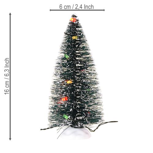 Article Sapin de Noël artificiel LED mini à piles 16 cm 2 pièces