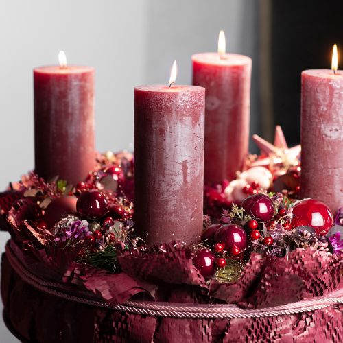 Floristik24 Branches de Baies Rouge Vif – Idéales pour les Décorations Festives, 30cm – Lot de 6