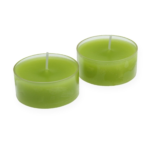 Floristik24 Bougies chauffe-plats vert es maxi Ø 5,7 cm 4 p.
