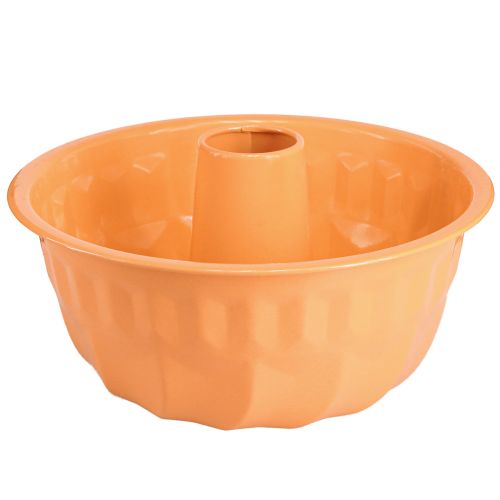 Floristik24 Moule à gâteau Bundt décoratif en métal orange Ø23cm H12cm
