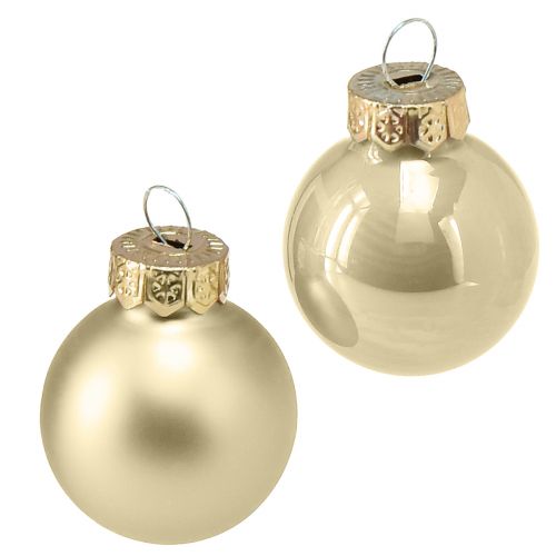 Floristik24 Mini boules de sapin de Noël boules de sapin en perles de verre Ø2,5cm 22 pcs