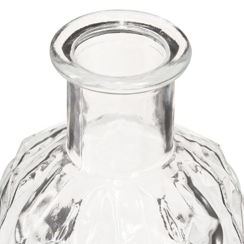 Floristik24 Mini Vases Bouteilles Décoratives Carrées en Verre H13cm 4pcs