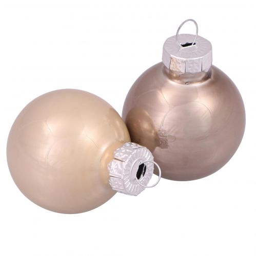 Floristik24 Mini boules de Noël boules d'arbre en verre cachemire Ø3cm 22 pcs