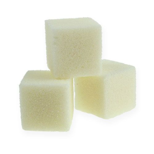 Article Mousse humide mini-cube crème 300p
