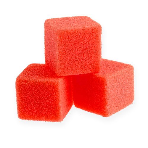 Article Mousse humide mini-cube rouge 300p