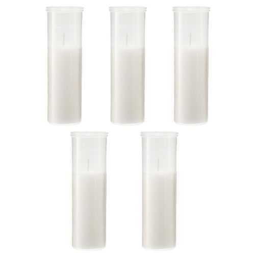 Floristik24 Recharge bougies pour lampes funéraires blanc 84h H17cm 5 pcs