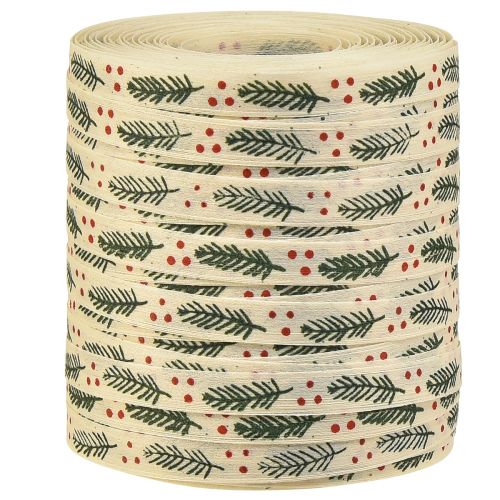 Floristik24 Ruban de curling durable Ruban cadeau de Noël avec vert sapin 10mm 100m
