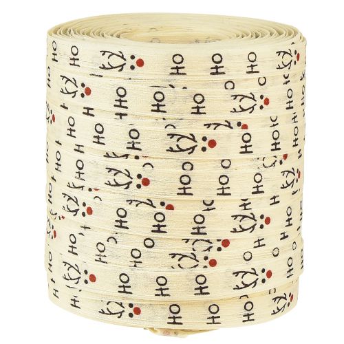 Ruban de curling durable ruban cadeau blanc Noël &quot;Ho Ho Ho&quot; 10mm 100m