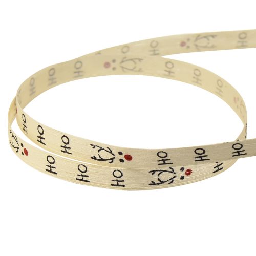 Article Ruban de curling durable ruban cadeau blanc Noël "Ho Ho Ho" 10mm 100m