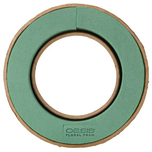 Article Couronne florale en mousse verte OASIS® Biolit® 32 cm, 2 pièces