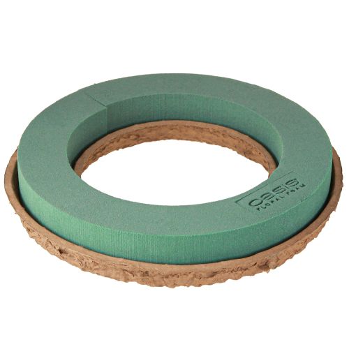 Article Couronne florale en mousse verte OASIS® Biolit® 32 cm, 2 pièces