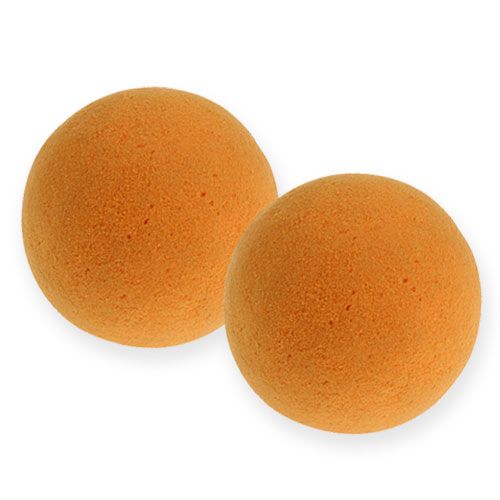 Boules de mousse florale, couleur orange,  9 cm, lot de 4